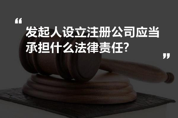 注册公司承担什么法律责任呢