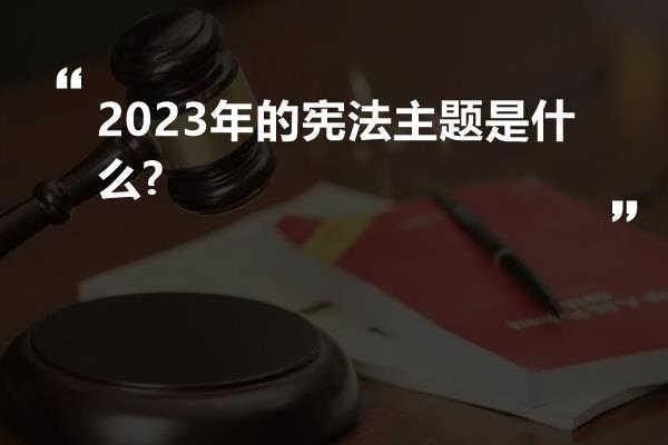 2023年的宪法主题是什么?