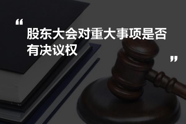 股东大会对重大事项是否有决议权