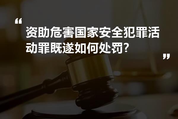 资助危害国家安全犯罪活动罪既遂如何处罚?