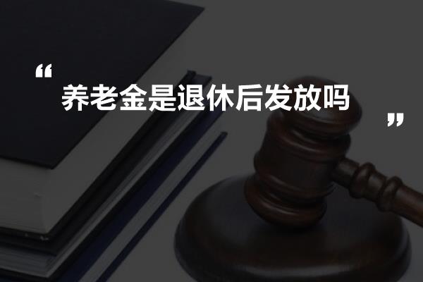 养老金是退休后发放吗