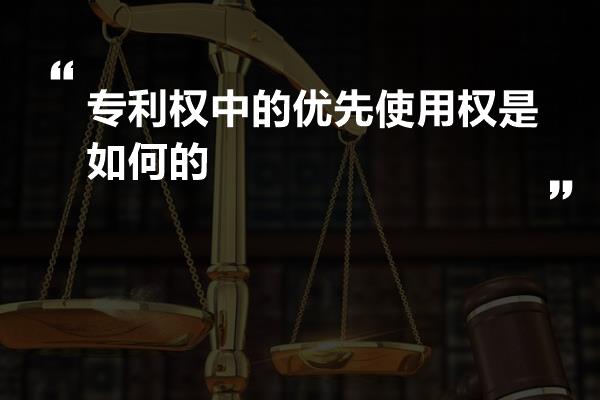 专利权中的优先使用权是如何的