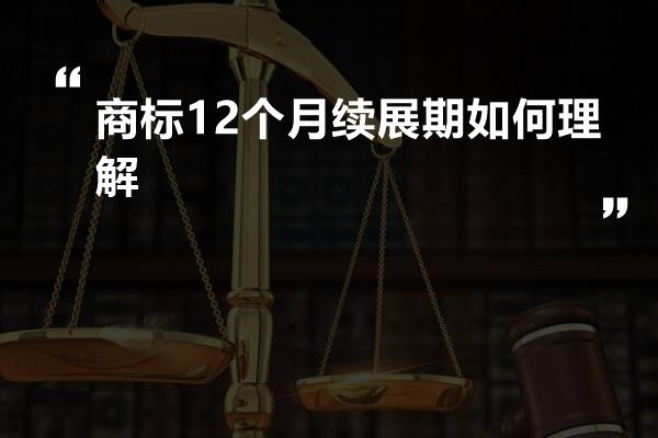 商标12个月续展期如何理解