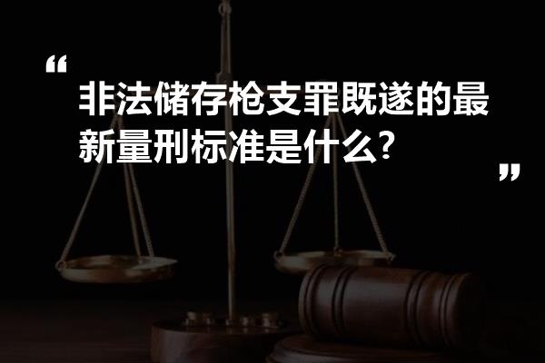 非法储存枪支罪既遂的最新量刑标准是什么?