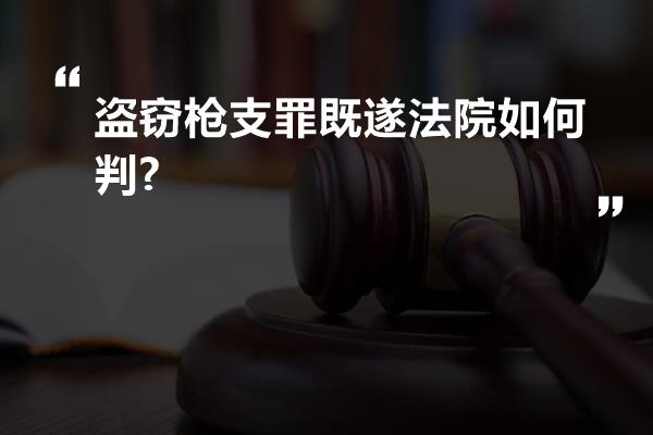 盗窃枪支罪既遂法院如何判?