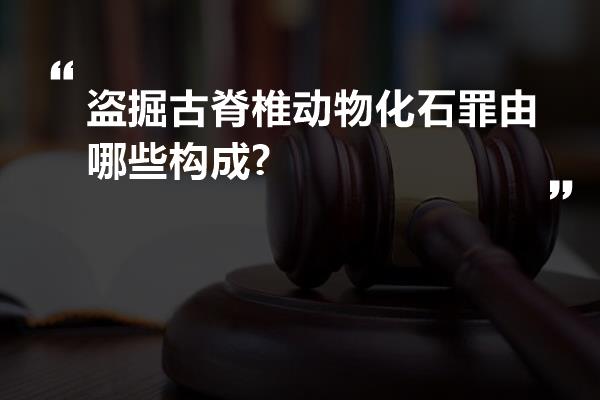 盗掘古脊椎动物化石罪由哪些构成?