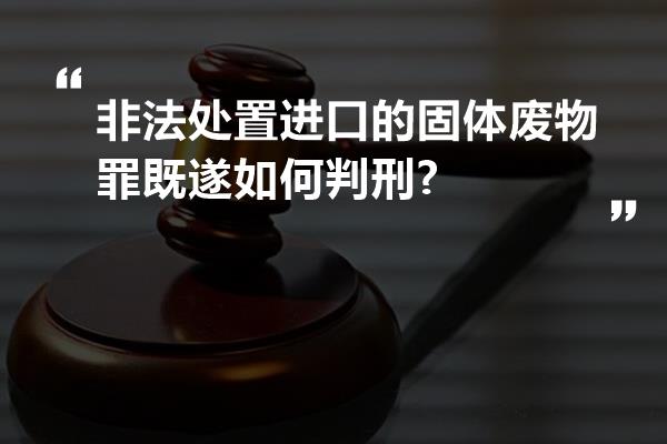 非法处置进口的固体废物罪既遂如何判刑?