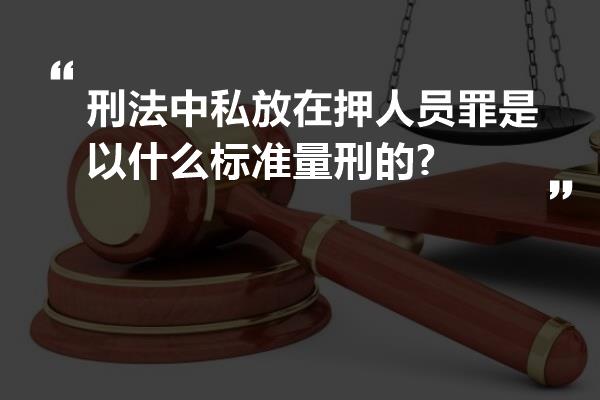 刑法中私放在押人员罪是以什么标准量刑的?