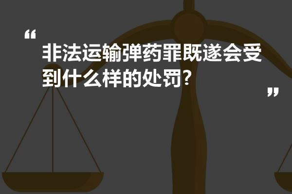 非法运输弹药罪既遂会受到什么样的处罚?