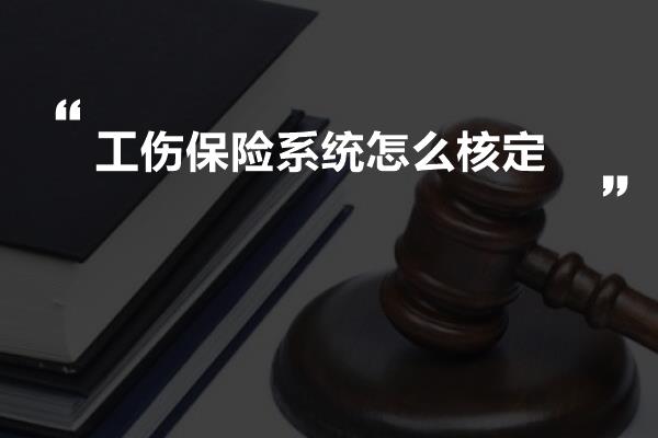 工伤保险系统怎么核定