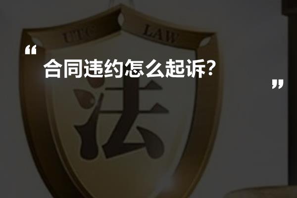 合同违约怎么起诉？