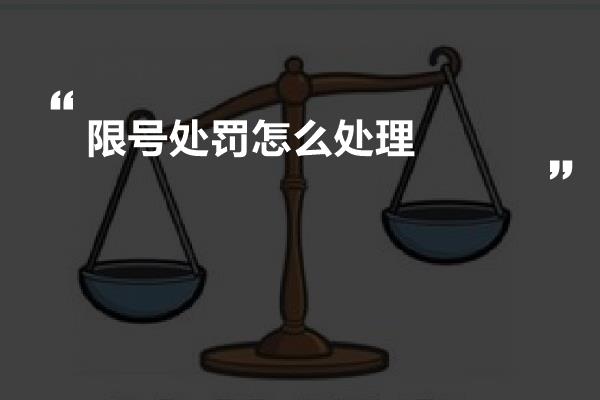 限号处罚怎么处理