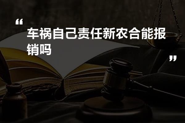 车祸自己责任新农合能报销吗