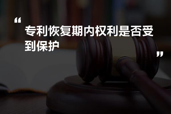 专利恢复期内权利是否受到保护