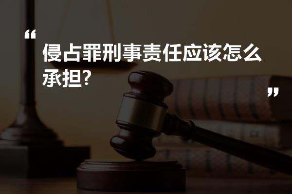 侵占罪刑事责任应该怎么承担?