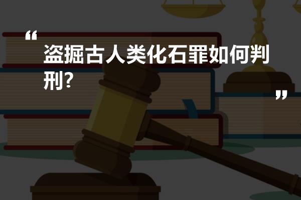 盗掘古人类化石罪如何判刑?