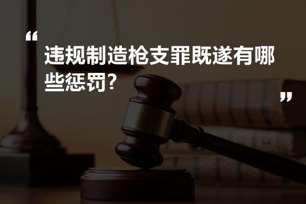 违规制造枪支罪既遂有哪些惩罚?