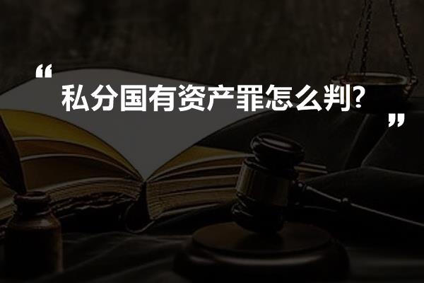 私分国有资产罪怎么判?