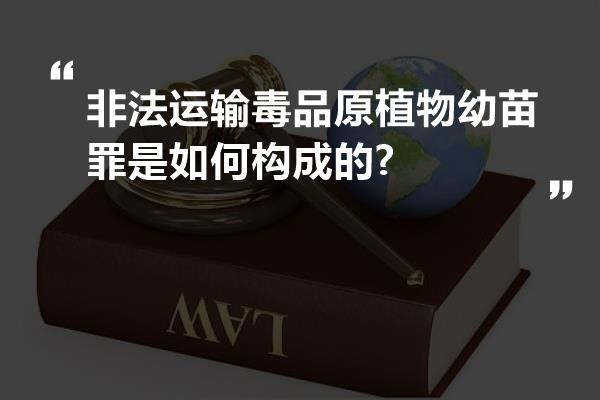 非法运输毒品原植物幼苗罪是如何构成的?