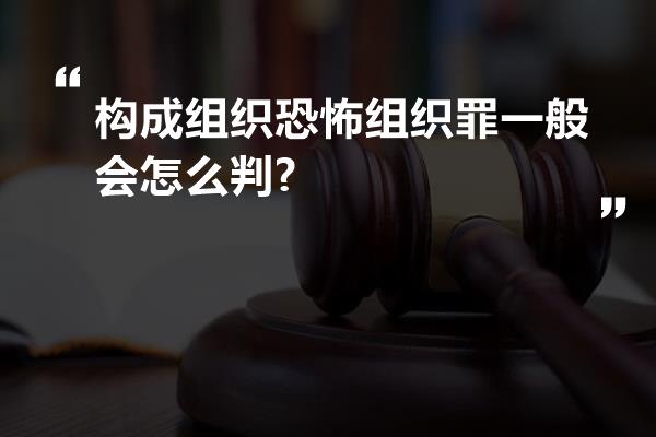 构成组织恐怖组织罪一般会怎么判?