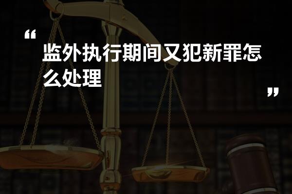 监外执行期间又犯新罪怎么处理