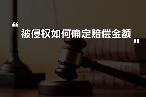 被侵权如何确定赔偿金额