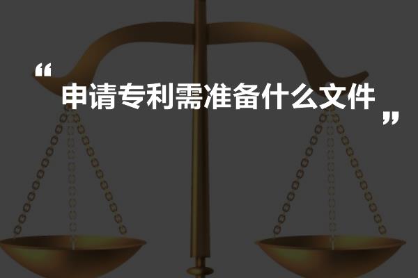 申请专利需准备什么文件