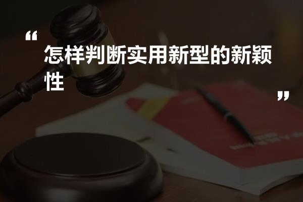 怎样判断实用新型的新颖性