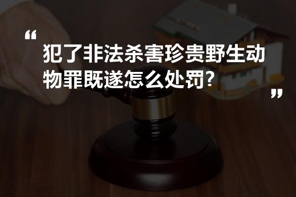 犯了非法杀害珍贵野生动物罪既遂怎么处罚?