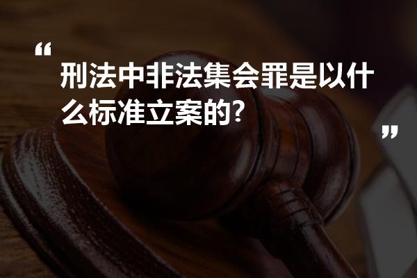 刑法中非法集会罪是以什么标准立案的?