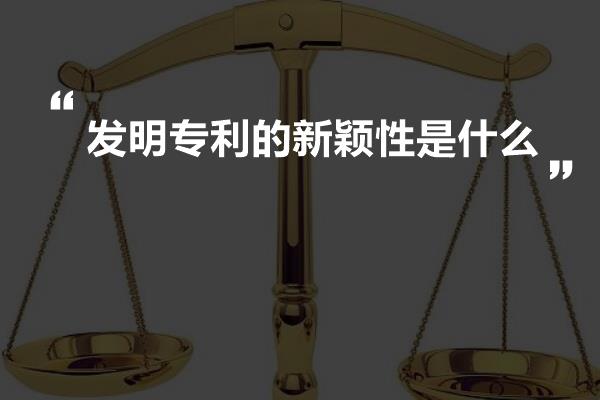 发明专利的新颖性是什么