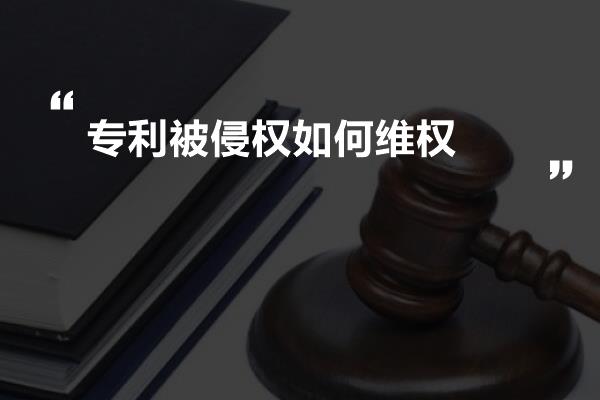 专利被侵权如何维权