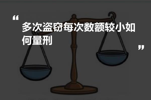 多次盗窃每次数额较小如何量刑