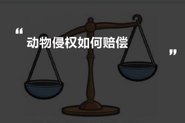 动物侵权如何赔偿