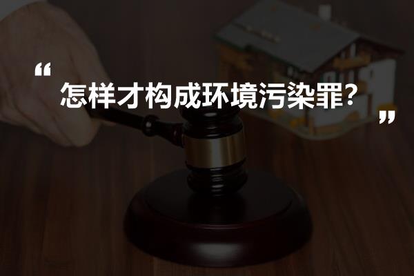 怎样才构成环境污染罪？