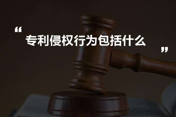 专利侵权行为包括什么