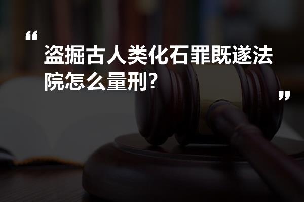 盗掘古人类化石罪既遂法院怎么量刑?