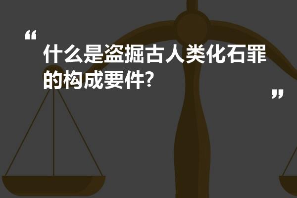 什么是盗掘古人类化石罪的构成要件?