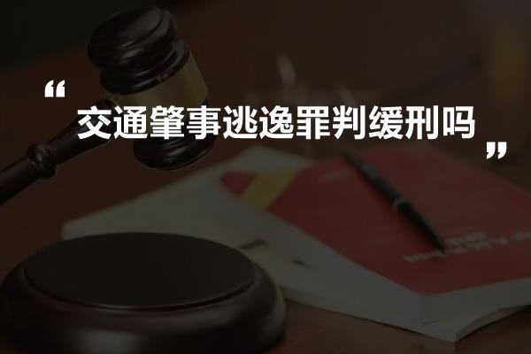 交通肇事逃逸罪判缓刑吗