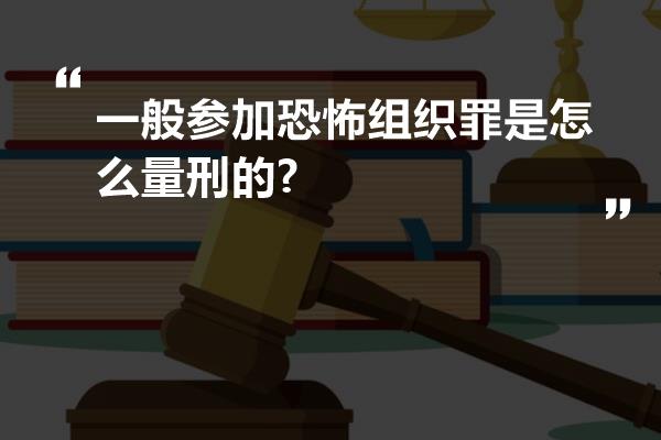 一般参加恐怖组织罪是怎么量刑的?