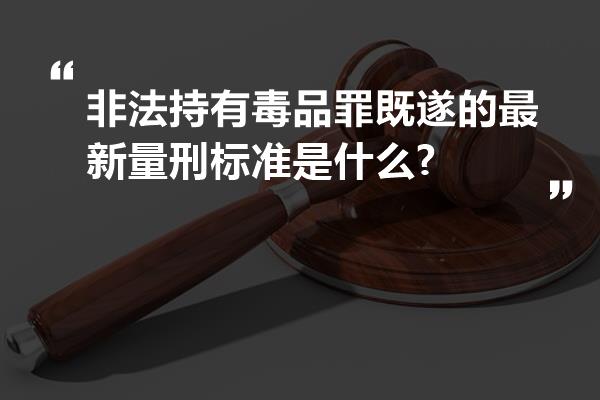 非法持有毒品罪既遂的最新量刑标准是什么?