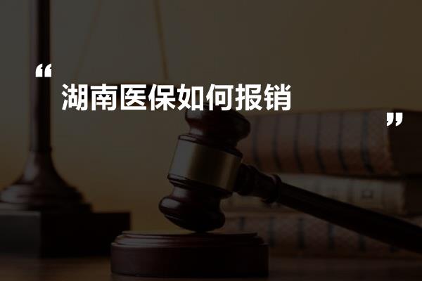 湖南医保如何报销