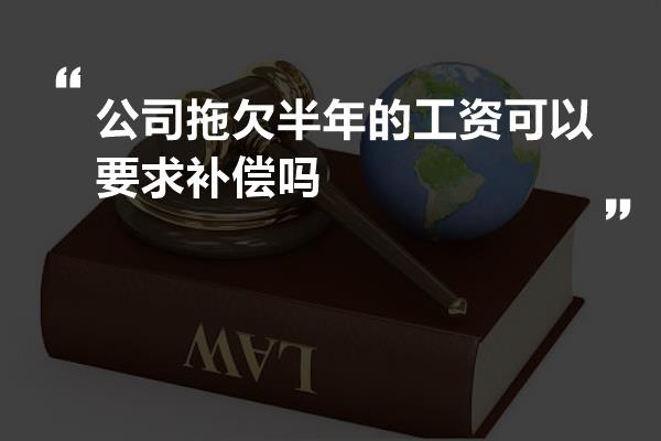 公司拖欠半年的工资可以要求补偿吗