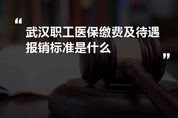 武汉职工医保缴费及待遇报销标准是什么