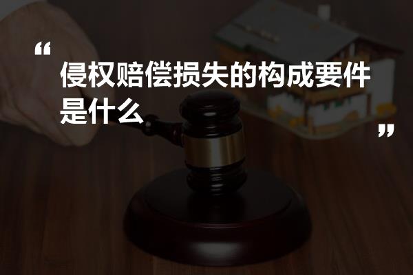 侵权赔偿损失的构成要件是什么