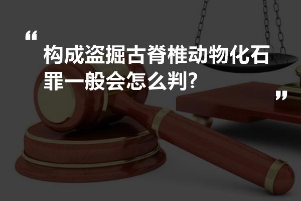 构成盗掘古脊椎动物化石罪一般会怎么判?