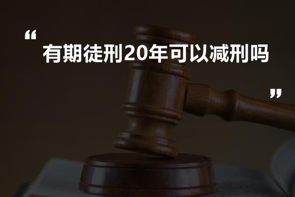 有期徒刑20年可以减刑吗