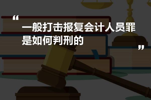 一般打击报复会计人员罪是如何判刑的