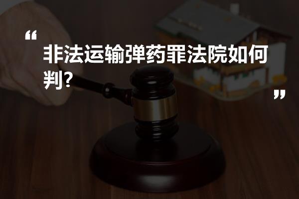 非法运输弹药罪法院如何判?