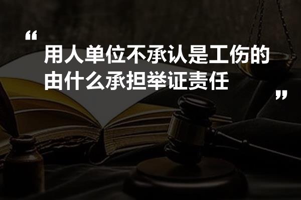 用人单位不承认是工伤的由什么承担举证责任